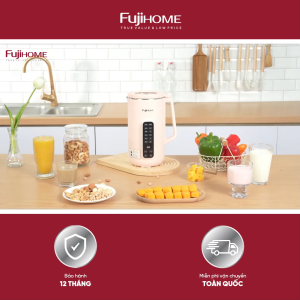 Máy làm sữa hạt dung tích 1L menu 10 chức năng Fujihome SM1636 Máy xay nấu cháo súp xay sinh tố đun sôi tự vệ sinh