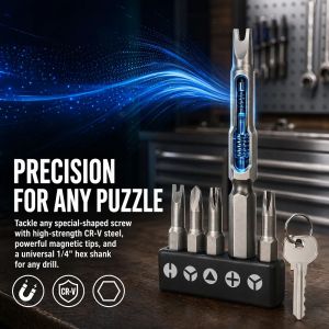 5Pcs Special Shaped Screwdriver Bits Triangle U Y PH2 Cross Bits Durable Driver Heads for Manual and Electric Power Hand Repair