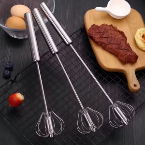 YOULE | Semi-automatic Stainless Steel Egg Beater Handheld