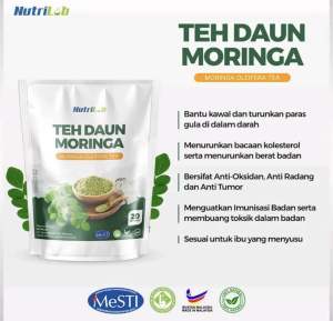 {SPESIAL BELI 4 FREE 4 PACK}PROMO TEH ORGANIK DAUN MORINGA OLIEFERA NUTRILAB SOLUSI 4 SERANGKAI