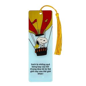 Bandai | Snoopy Acrylic Bookmark Peanuts Quà Tặng Dành Cho Người Hâm Mộ Để Đọc Sách Tại Nhà Thư Viện Văn Phòng Giáng Sinh Sinh Nhật Ngày Lễ