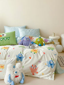 DOHIA | Cute Monster Cotton Bedding Set for Children