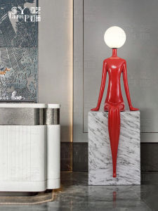 Artistic Figure Sculpture Large Living Room Decorative Floor Lamp Creative Hallway Hotel Sales Office Human-Shaped Abstract Ornaments