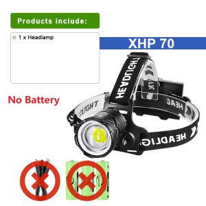 Đèn Pha Sạc Siêu Mạnh XHP70 68000000LM Siêu Sáng Zoom 2500m Đèn Trước Dùng Cho Câu Cá Săn Bắn Đèn Pha LED