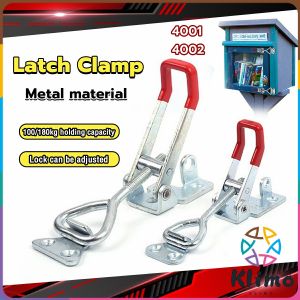 KLIMO Latch Clamp Adjustable Pull Latch Cabinet Door Box Toggle Lock Clamp with Hole 100kg/180kg Tightening Force