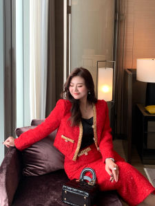 Formal Wear Red Big Size Women Suit
