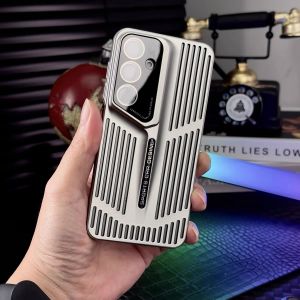 HEXDRAGON เคสโทรศัพท์โลหะผิวด้านเคสระบายความร้อนสุดเท่สำหรับ Samsung Galaxy S24 S22 S23 Ultra Plus เคสซัมซุงแบบบางพิเศษเคสระบายความร้อนกระจกกล้องถ่ายรูปฝาครอบป้องกัน