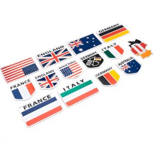Tem Nhôm - Logo hình lá cờ mỹ USA - Dán trang trí ô tô xe máy laptop....