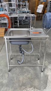 🎈Complete Set of Faucets & Drainers: 80*45*78cm 304 Stainless Steel Kitchen Sink