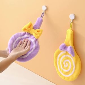 Kain Lap Tangan Gantung Motif Lolipop Handuk Gantung Kain Bulu Halus Karakter