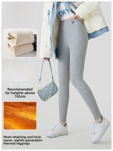 MiiOW | Thickened High Waist Womens Lamb Velvet Base Pants Autumn Winter Warm Trousers Cat Person Extended Size For Tall Women