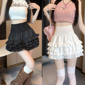 High Waist A-line Skirt Women New Arrval Summer Fashion Korean Style Sweet Cake Mini Ruffled Skirt