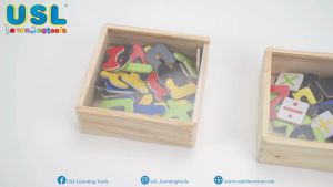 Wooden Magnetic Letters (52 pcs) - Manipulative & Early Learning & Mathematics