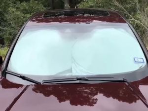 (HONDA) Civic FC 2016-2021 Custom Fit Front Windshield Sunshade UV Ray Protection Foldable Front Windscreen Sunshade