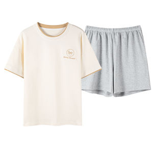 Bộ đồ ngủ MiiOW cho nữ vải cotton thoáng khí tay ngắn mỏng