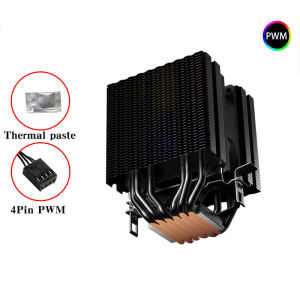 CPU Air Cooler 4PIN PWM 6 Heat Pipe PC Processor Radiator for LGA1700 1200 1150 1151 1155 1156 2011 X99 AMD AM4 AM5 Ventilador
