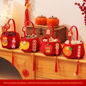 MONLEYTA | New Home Decoration Fruit Basket Housewarming Ceremony Special Handheld Dry Fruit Basket Display Piece Moving Celebration