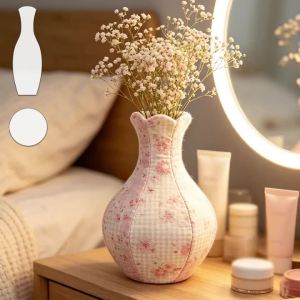 YOMDID 2pcs Vase Sewing Templates DIY Multi-Style Matching Vase Pattern Quilting Stencils Handmade Unique Vase Craft Tools