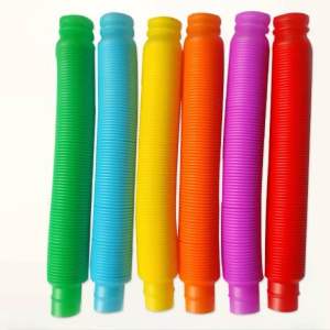 Pop Tube Fidget Pipes Kids Stretch Bend Sensory Toy pop tubes 6 pcs birthday goodie bag