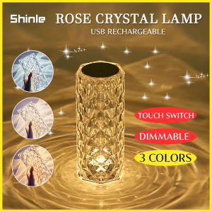 Rose crystal lamp Crystal table lamp Touch crystal lamp Diamond lamp Bedside night light 3 colors/16colors