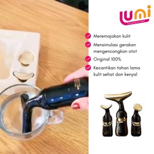 Gushiyuta 3 in 1 Alat Pijat Getar Multifungsi Untuk Kecantikan