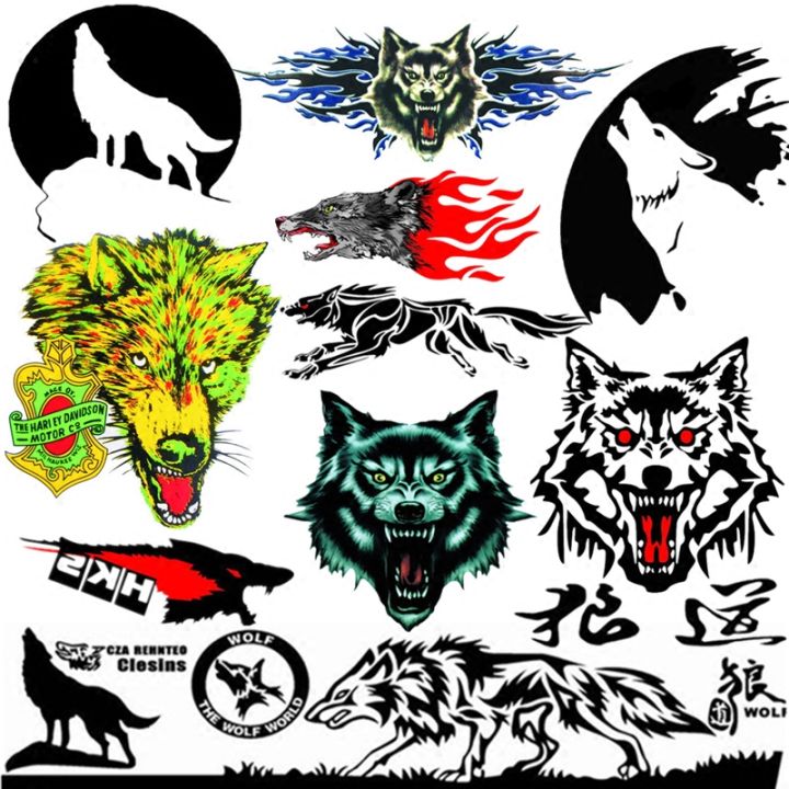 Wolf Bumper Stickers Car Electric Motorcycle Scratch Cover Sticker Cool Domineering Personality