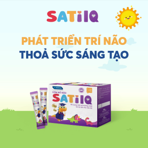 CỐM BỔ NÃO SATI IQ (20 gói) - Giúp tăng cường sức khỏe não bộ cho bé phát triển trí tuệ.