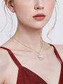 Mother's Day Gift 999 Pure Silver Peace Lock Necklace New Chinese Style Longevity Lock Women's Pendant Jewelry Silver Chain. 