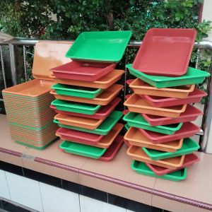 24 Pcs Nampan / Baki Plastik Persegi 35x27x45 Cm