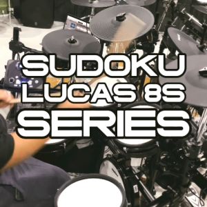 Sudoku Lucas 8S + HH Stand Gen3 Series Full Mesh Electronic Drum Drumsticks Headphone ( Sudoku Lucas GEN 3 8S )