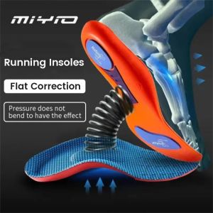 MIYIO 1Pair Sports Arch Orthopedic Insole for Feet Man Women Shoes Sole Shock Absorption Pad Breathable Cushion Running Arch Support Insoles