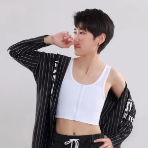 Plus Size Women COS Breast Binder Corset Tank Top Chest Binder Sports Vest Athletic Bra Flat Shapers Chest Girls Underwear