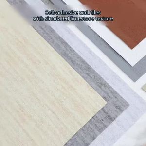 40cm X 3m Soft Ceramic Thickened Foam Wall Sticker Self Adhesive Wallpaper Living Room TV Background Household Wall Decor Sheet