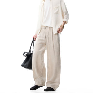 Quần Dài Mỏng Phong Cách Vintage Tencel Linen Cho Mùa Hè