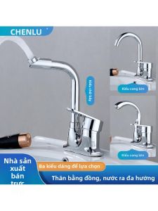 Vòi Rửa Lavabo Tay Nắm Đôi Điều Chỉnh Nhiệt Độ