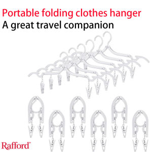 Rafford Travel Folding Hanger - Portable Space-Saving Clothes Hanger for Shirts Socks Dress Underwear Business Trip Accessory
