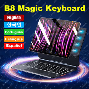 Magic Keyboard Case for iPad Air 13 &11 M2 M3 Air 4 5/ Pro 13 & 11 M4 & 12.9/ iPad 11th A16 10th With Multi-Touch Trackpad