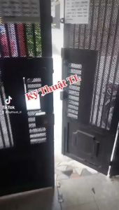 Khóa cổng sắt vân tay 2 mặt thẻ từ mật khẩu chìa khóa cơ - Chống nước