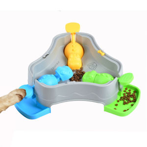 Dog Puzzle Feeder Toy Interactive Treat Dispenser Slow Feeder 3 Buttons Anti-Boredom Enrichment Toy