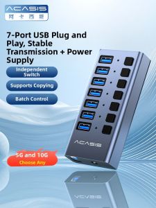Acasis | Multi-Port Desktop USB Hub with Power Supply