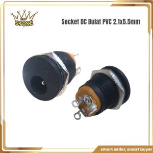 Socket Power DC Bulat  / Soket Conector DC Bulat PVC 5.5mm Female to