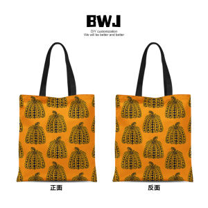 Artist Japanese Polka Dot Pumpkin Cloth Bag Spring Summer Eco-friendly Single Shoulder Handbag Quirky Grandma Canvas Tote