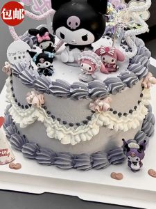 ตกแต่งเค้กวันเกิดสําหรับเด็ก การ์ตูน Korumi ลูกแมวและสุนัขโต๊ะขนมเบเกอรี่ Plug-In ตกแต่งสัตว์เลี้ยงขนาดเล็ก