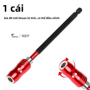 Geinxurn 6 Giá Đỡ Mũi Vặn Vít Tác Động Từ Tính Giá Đỡ Mũi Khoan Ổ Cắm Thay Đổi Nhanh Với Bộ Mũi Vặn Vít PH1/2/3 PZ1/2/3 T10/15/20/25 SQ1/2/3 HEX SL # Thép Chrome-Vanadium 8