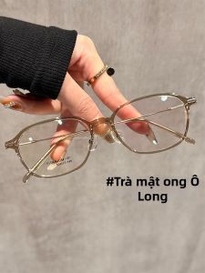 Chuming | Kính Cận Tròng Tròn Nhẹ Rất Nhẹ với Chi Tiết Trắng Titan Phù Hợp với Khuôn Mặt Lớn