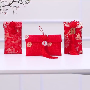 LVYIMAO 2025 Chinese Red Envelope Bag Red Envelope Gift Bag Can Hold 10000 Yuan Creative Personalized Brocade Red Envelope Bag (horizontal version) Ang Bao Red Packet 2022 CNY 2022 livebec
