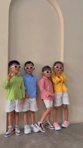 POCKET SHIRT - Promo 5.5 Atasan Anak Kemeja Bayi Baby Kids Cewek Cowo Perempuan Laki Katun Lucu Murah 1-6 Thn