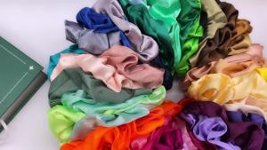 25/10//6pcs Satin Scrunchies Girls Elastic Hair Band Ponytail Holder Ties Rubber Bands Fashion Women Accessories Solid Scrunchy