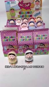 Bandai | Anime Hoodie Crayon Shin-chan Blind Box Cartoon Characters Figure Toy Dolls For Fans Birthday Gift