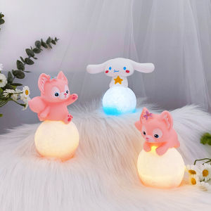 Cake Topper LinaBell/Cinnamoroll Mini Anime Figurine Toy with Light Birthday Cake Topper Decorative Gift Creative Luminous Toys